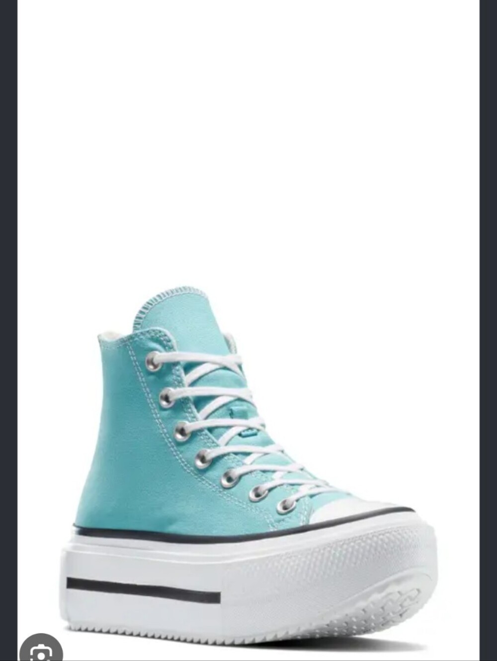 Women’s High-Top Platform Sneakers in Aqua